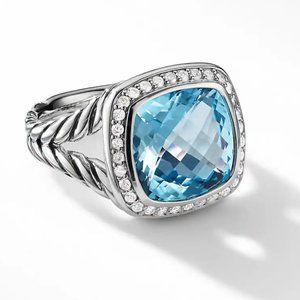 David Yurman Albion Ring Blue Topaz 11mm